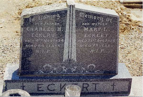 Grave of Charles and Mary Eckert